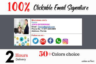 creat clickable email signature