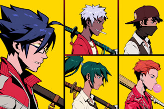 design anime style custom nft art collection