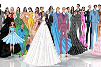 design beautiful outfit and fashion illustration