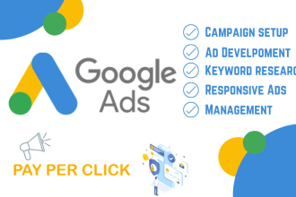 set up and manage your google ads, adwords ppc campaigns