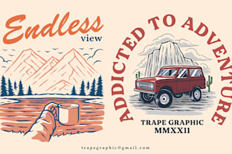 make outdoor, adventure, nature and vintage designs