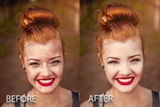 do high quality photoshop editing and skin retouching