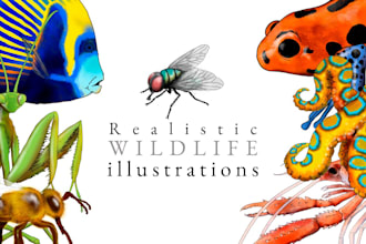 create realistic animal illustrations for you