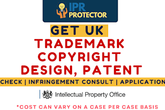 search UK trademark, design, patent for registration process