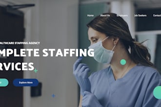 build a healthcare staffing website using wordpress