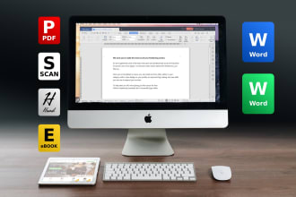 convert retype your scanned, handwritten and or PDF document to word excel