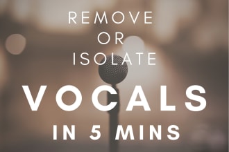 remove or isolate vocals professionally in 5 mins