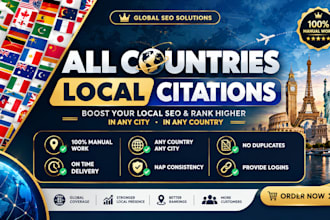 create local citations and directory listings worldwide