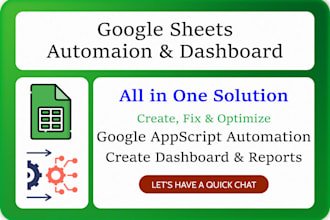 do google sheets automation and dashboard report
