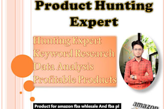 do amazon product hunting and keyword research for fba wholesale and pl
