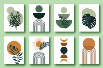 design custom boho digital wall art