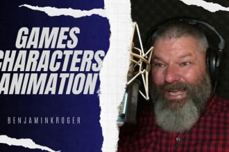 be your male video game, cartoon or animation character voice actor
