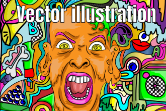create amazing detailed and complex vector illustrations