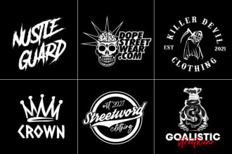 modern urban streetwear fashion or clothing brand logo