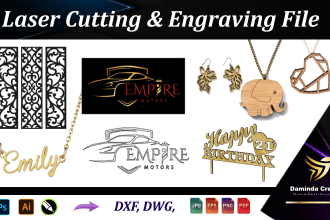 do vector line art and template for product, cnc and laser cutting