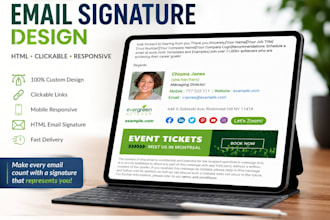 make a professional email signature for you in 1 hour