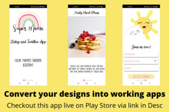 convert UI or UX design to responsive mobile screens