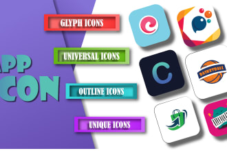 design modern and 3d icons for apps and websites