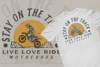 make cool vintage tshirt design illustration