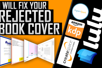 format, modify, resize, edit, fix rejected book cover for KDP, ingramspark, lulu