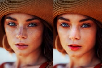 do headshot retouch of skin, fashion, beauty, portrait photo
