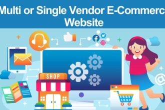 create multi or single vendor ecommerce website