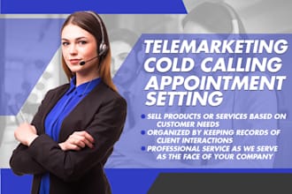 do cold calling, telemarketing and set appointments