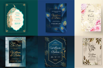 design amazing greeting creative wedding invitation card