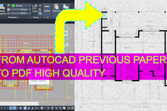 dibujar en autocad 2d tus planos de papel a PDF