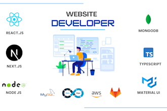 develop full stack web app, reactjs, nextjs and mern