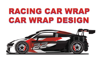 do professional racing car design, car wrap design, itasha car designs, car wrap