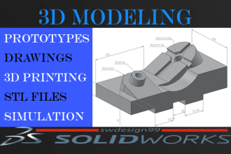 do 3d product modeling rendering mechanical step stl dxf solidworks