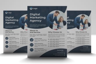 design creative flyer, professional tri fold and bi fold brochure