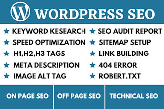 do wordpress onpage SEO for better ranking on google