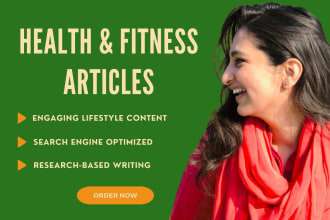 do medical writing and write health articles or blog posts