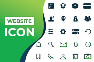 do modern and professional icon pack for your website