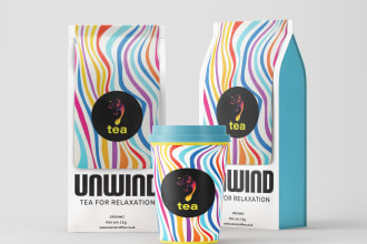 do coffee or tea packaging and label design for you