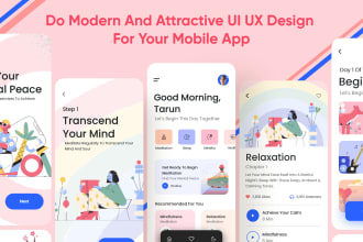 do modern UI UX design for your ios and android app in figma