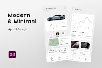 design clean and modern mobile app ui ux design