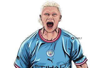 draw football players and sports illustration for fans and teams