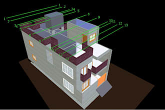 convert the 2d cad drawings to 3d revit model