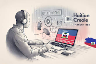 transcribe haitian creole audio or video files