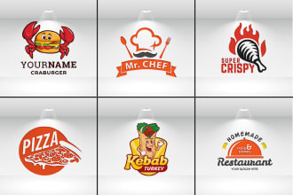 design a creative fast food, coffee shop, bakery, bbq and restaurant logo