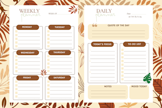 design digital printable planners and interiors for etsy shop listing