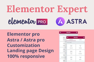 build responsive elementor, elementor pro, astra pro website
