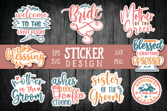 create typography sticker designs for your business