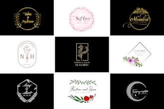 do wedding monogram signature beautiful photography luxury initials logo design