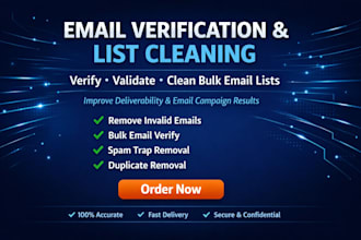 verify and validate your email list, clean bulk emails for campaigns