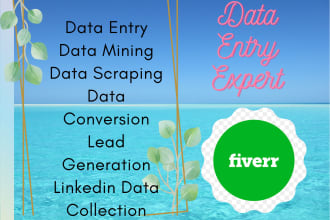 do data entry, copy paste and data collection