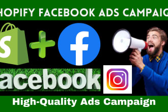setup perfect shopify facebook ads campaign fb advertising instagram ads manager